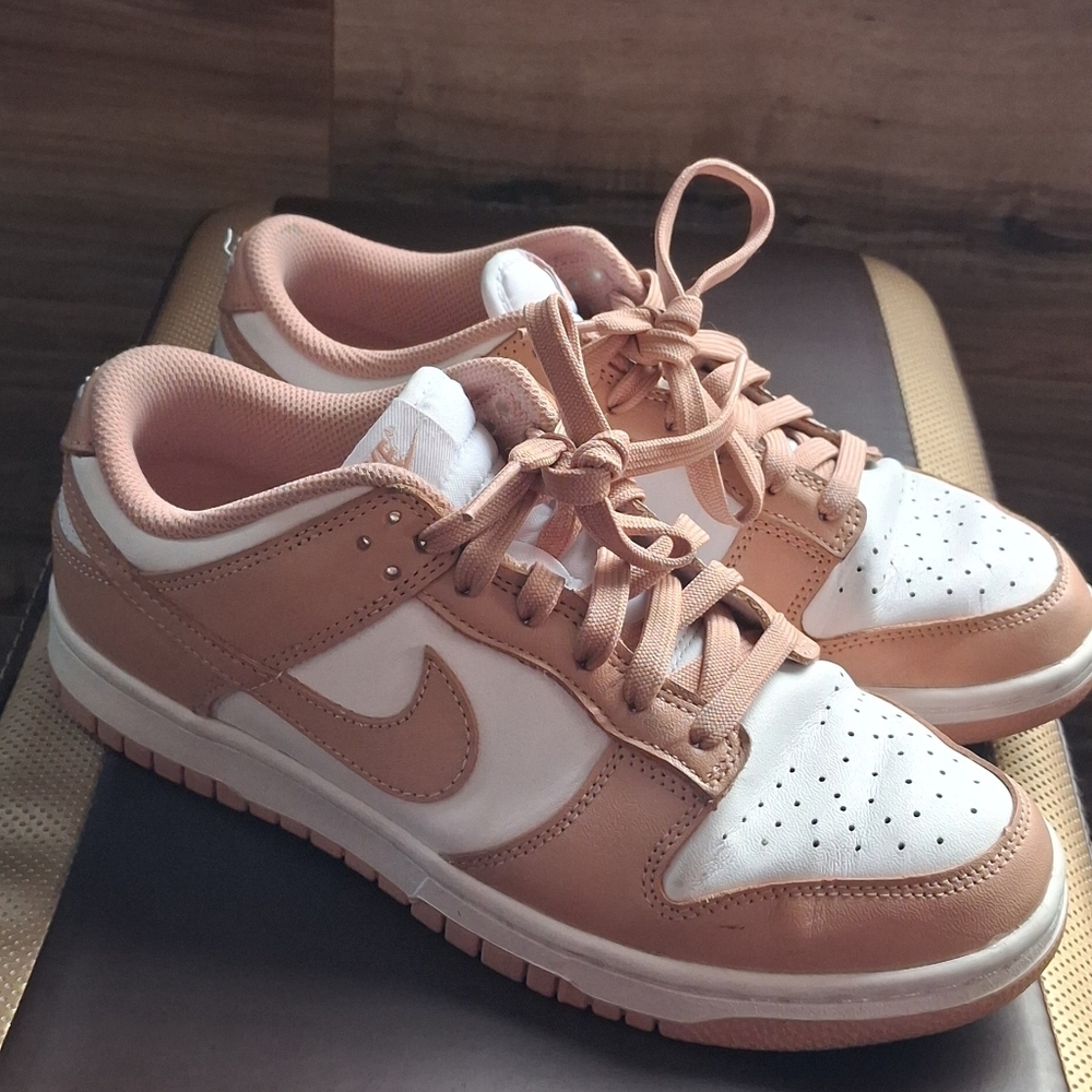 Womens Nike Dunk low rose whisper size 8